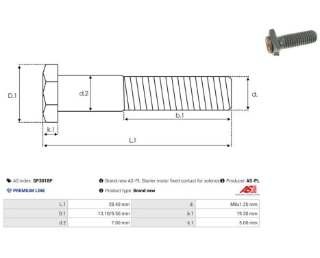 Repair kit, starter motor, Image 2