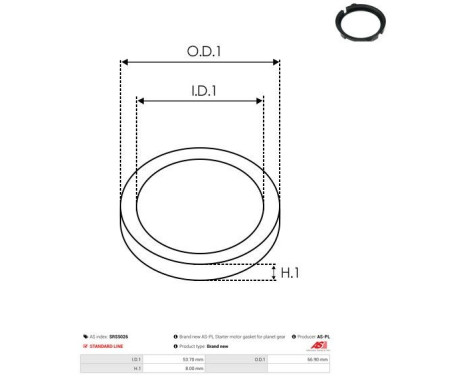 Repair kit, starter motor, Image 2