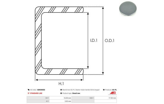 Repair kit, starter motor, Image 2