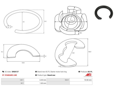 Repair kit, starter motor, Image 2