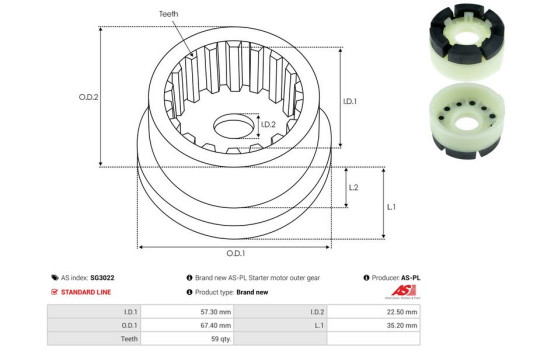 Repair kit, starter motor, Image 3