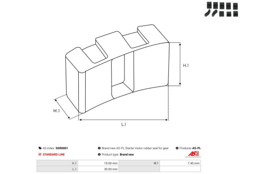 Repair kit, starter motor, Image 2