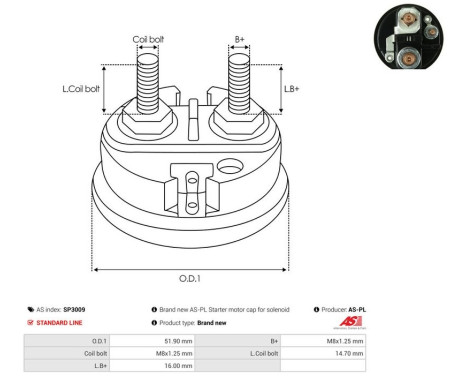 Repair kit, starter motor, Image 2