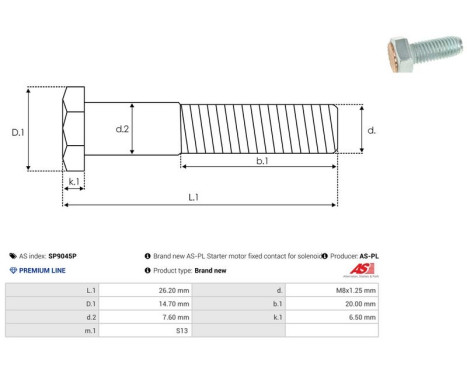 Repair kit, starter motor, Image 2