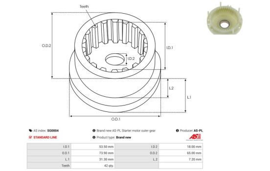 Repair kit, starter motor, Image 2