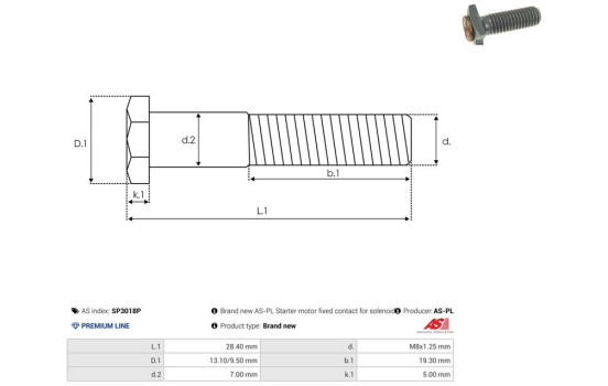Repair kit, starter motor, Image 2