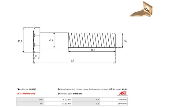 Repair kit, starter motor, Image 2