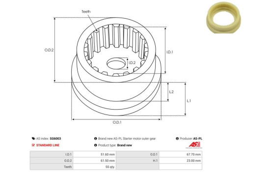 Repair kit, starter motor, Image 2