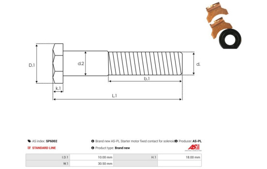 Repair kit, starter motor, Image 2