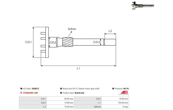 Repair kit, starter motor, Image 2