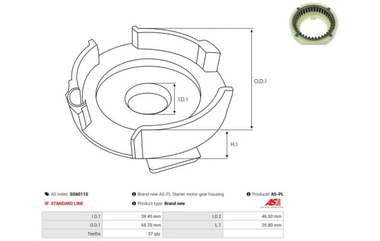 Repair kit, starter motor, Image 2
