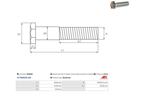 Repair kit, starter motor, Image 2