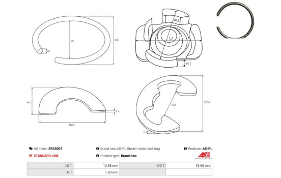 Repair kit, starter motor, Image 2