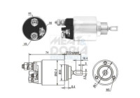 Solenoid switch, starter motor