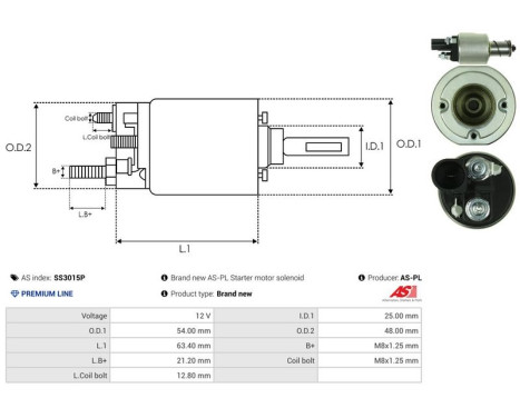 Solenoid switch, starter motor, Image 4