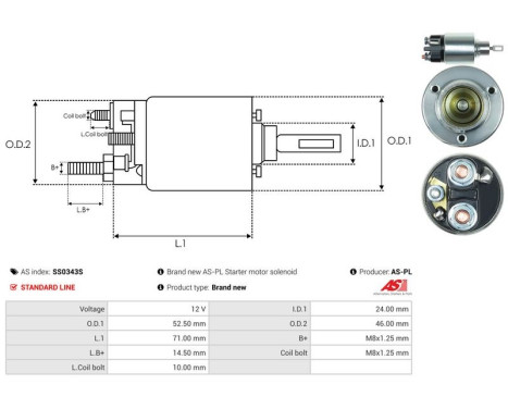 Solenoid switch, starter motor, Image 4