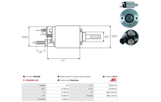 Solenoid switch, starter motor, Image 4