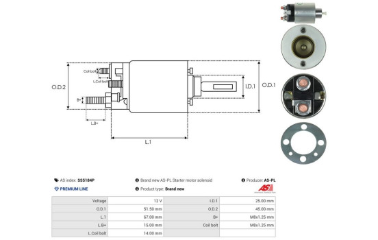 Solenoid switch, starter motor, Image 5
