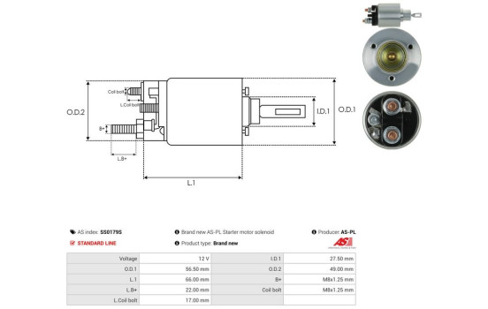 Solenoid switch, starter motor, Image 4