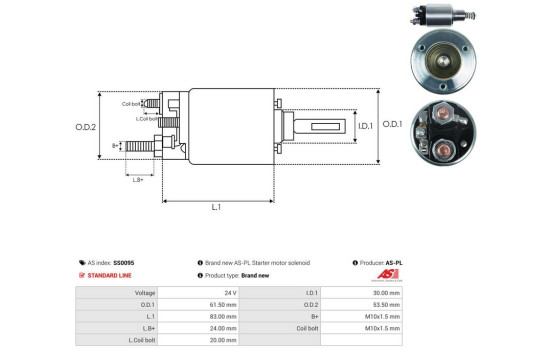 Solenoid switch, starter motor, Image 4