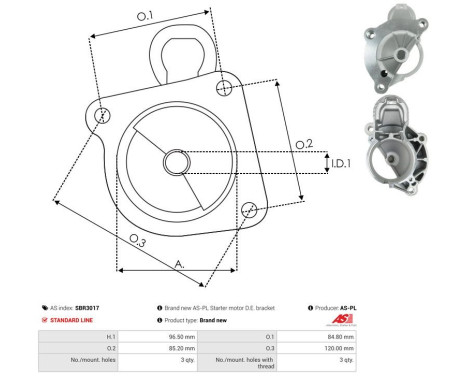 Starter motor cover, carburetor, Image 3