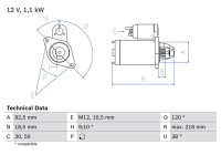 Starter 1628 Bosch