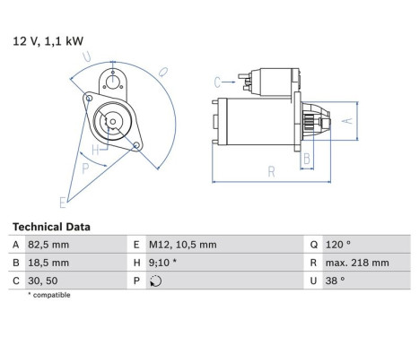 Starter 1628 Bosch