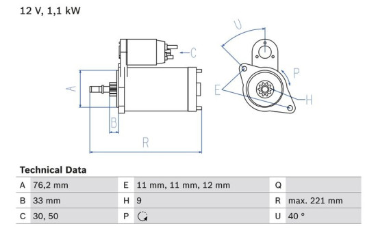 Starter 1629 Bosch