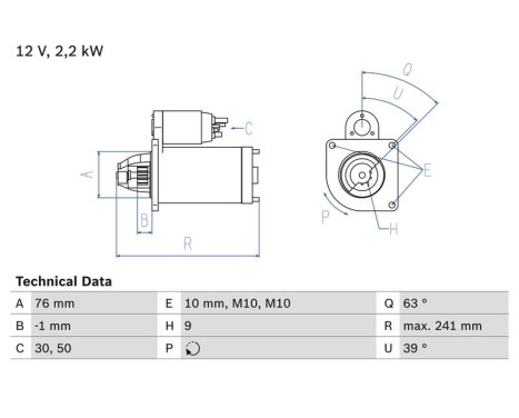 Starter 2162 Bosch