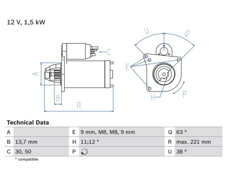 Starter 2279 Bosch