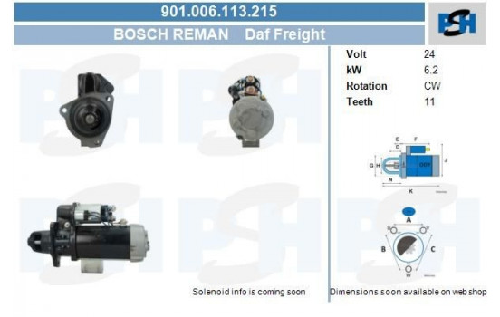 Starter 901.006.113.215 Bosch