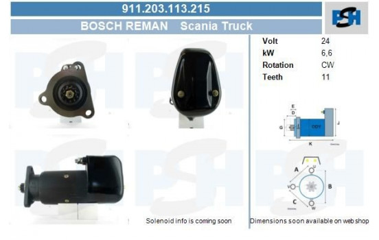 Starter 911.203.113.215 Bosch