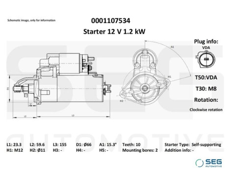 Starter Audi 1.1 kw, Image 2