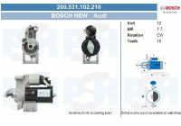 Starter Audi 1.7 kw 0.001.115.110 Bosch