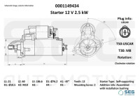 Starter Chrysler 1.8 kw