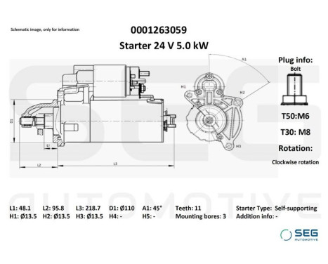Starter DAF 4.0 kW