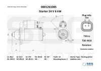 Starter Daf 6.0 kw