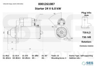 Starter Daf 6.0 kw