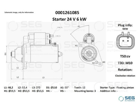 Starter Daf 6.0 kw, Image 6