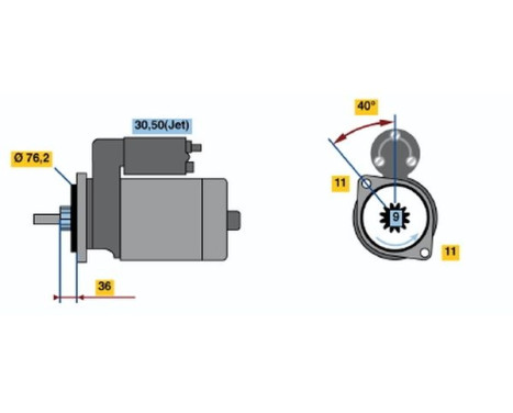 Starter DW(L)12V1,1KW Bosch, Image 5