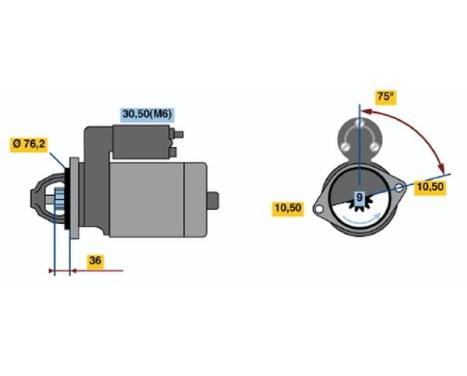 Starter DW(L)12V1,7KW Bosch, Image 5