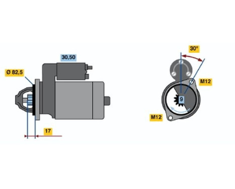 Starter DW(R)12V1,1KW Bosch, Image 5