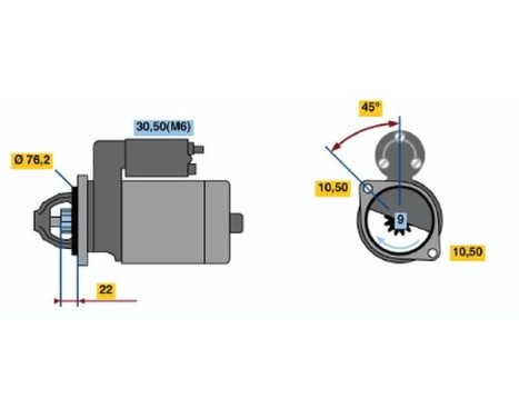 Starter DW(R)12V1,7KW Bosch