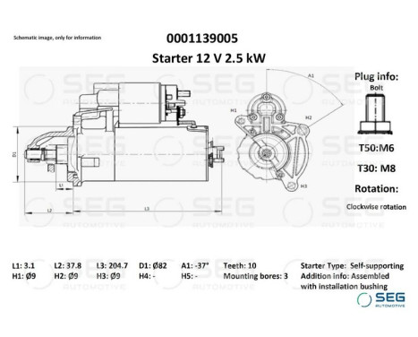 Starter Fiat 2.5 kW, Image 6