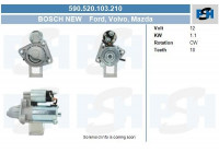 Starter Ford 1.1 kw 590.520.103.210 Bosch