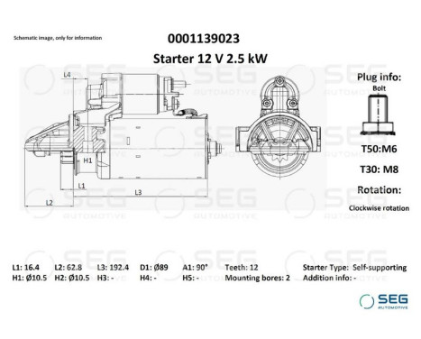 Starter Ford 2.5 kW, Image 6