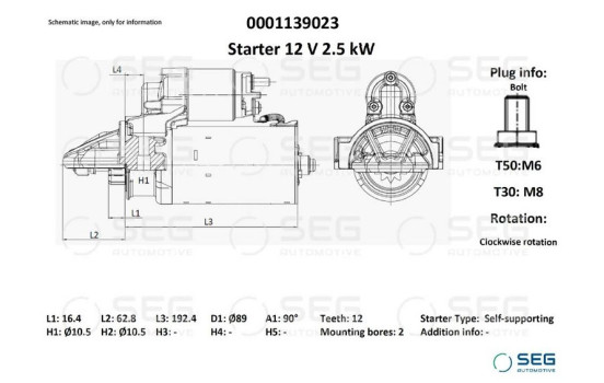 Starter Ford 2.5 kW, Image 6