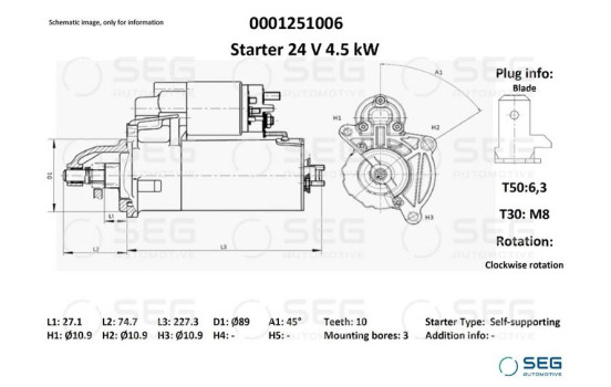 Starter Iveco 4.0 kw, Image 6