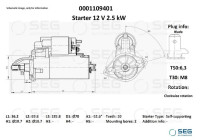 Starter Jeep 2.5 kw