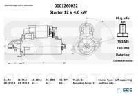 Starter John Deere 4.0 kw